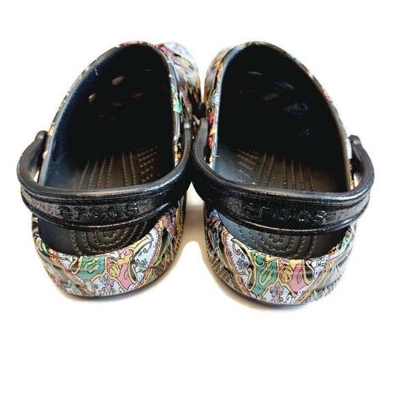 CROCS Classic Harry Potter Vera Bradley Clog Sandals Mens Size 13 Black Multi - Picture 8 of 11